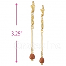 020013 Gold Layered Stone Earrings