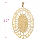 042001 Gold Layered Guadalupe Charm