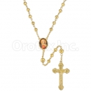 047002 Gold Layered Diamond Cut  Rosary