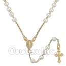 051009 Gold Layered Pearl Rosary