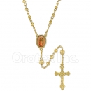 053001 Gold Layered Diamond Cut  Rosary