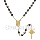 055002 Gold Layered Black Rosary