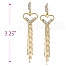 077004 Gold Layered CZ Earrings