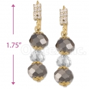 Oro Tex Gold Layered Crystal Long Earrings