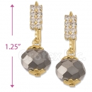 Oro Tex Gold Layered Crystal Long Earrings