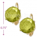 092109 Gold Layered Birth Stone Earrings