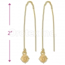 Orotex Gold Layered Long Earrings