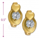 097021  Gold Layered  CZ Huggies Earring