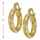 104017 Gold Layered Hoop Earrings