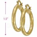 104018 Gold Layered Hoop Earrings
