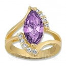 Orotex Gold Layered Purple & White CZ Women's Ring