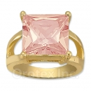 Orotex Gold Layered Pink & White CZ Women's Ring