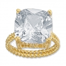 Orotex Gold Layered CZ Women's Ring