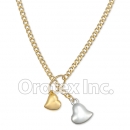 N001 Gold Layered Two Tone Necklace