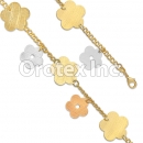 BR030 Gold Layered Tri Color Bracelet