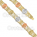 BR152 Gold Layered Tri-Color Bracelet