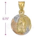 CH26-11  Gold Layered Tri-color Guadalupe Charm