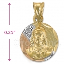 CH26-21  Gold Layered Sagrado Corazon Charm
