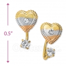 CH415 Gold Layered CZ Stud Earrings