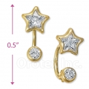 CH416 Gold Layered CZ Stud Earrings