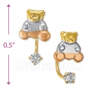 CH424 Gold Layered CZ Stud Earrings