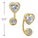 CH542 Gold Layered CZ Stud Earrings