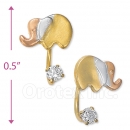CH545 Gold Layered CZ Stud Earrings