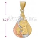 CL70B Gold Layered Tri-color Charm
