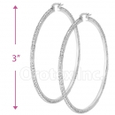 EH009 Silver Layered CZ Hoop Earrings 1/10