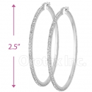 EH014 Silver Layered CZ Hoop Earrings 2/4