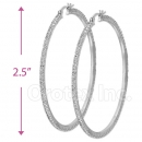 EH015 Silver Layered CZ Hoop Earrings 2/6