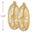 EH024 Gold Layered Tri-color Hoop Earrings