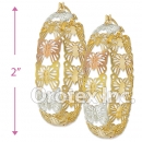 EH060 Gold Layered Tri-color Hoop Earrings