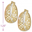 EH065 Gold Layered Tri-color Hoop Earrings