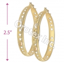 EH072 Gold Layered Tri-Color Hoop Earrings