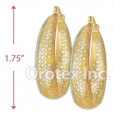 EH097 Gold Layered Tri-color Hoop Earrings