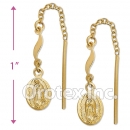 EL012 Gold Layered Long Earrings