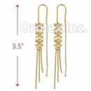 EL142C Gold Layered Long Earrings
