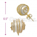 ES024 Gold Layered Pearl Stud Earrings