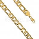 Orotex Gold Layered Figaro 3+1 Bracelet Gauge 350