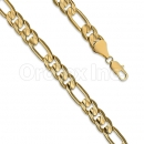 Orotex gold layered Figaro Yellow Pave 3+1 Bracelet Gauge 280