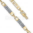 Orotex Gold Layered Fancy CZ W Bracelet