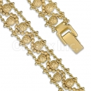 Orotex Gold Layered Fancy W Bracelet