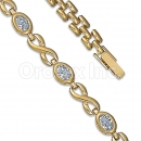 Orotex Gold Layered Fancy CZ W bracelets