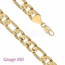 GFC1-1 Gold Layered Figaro 3+1 Chain Gauge 350