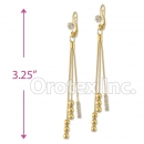 Orotex Gold Layered CZ Dangling Earrings
