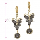 Orotex Gold Layered CZ Long Earrings