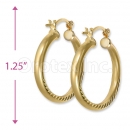 Orotex Gold Layered Diamond Cut Fancy Hoop Earrings