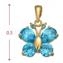Orotex Gold Layered Butterfly Charm