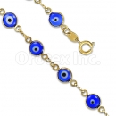 Orotex Gold Layered Blue Eye Bracelet
